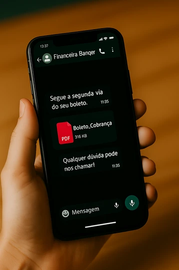Ilustração para Envio automático de Boletos e Notificações
